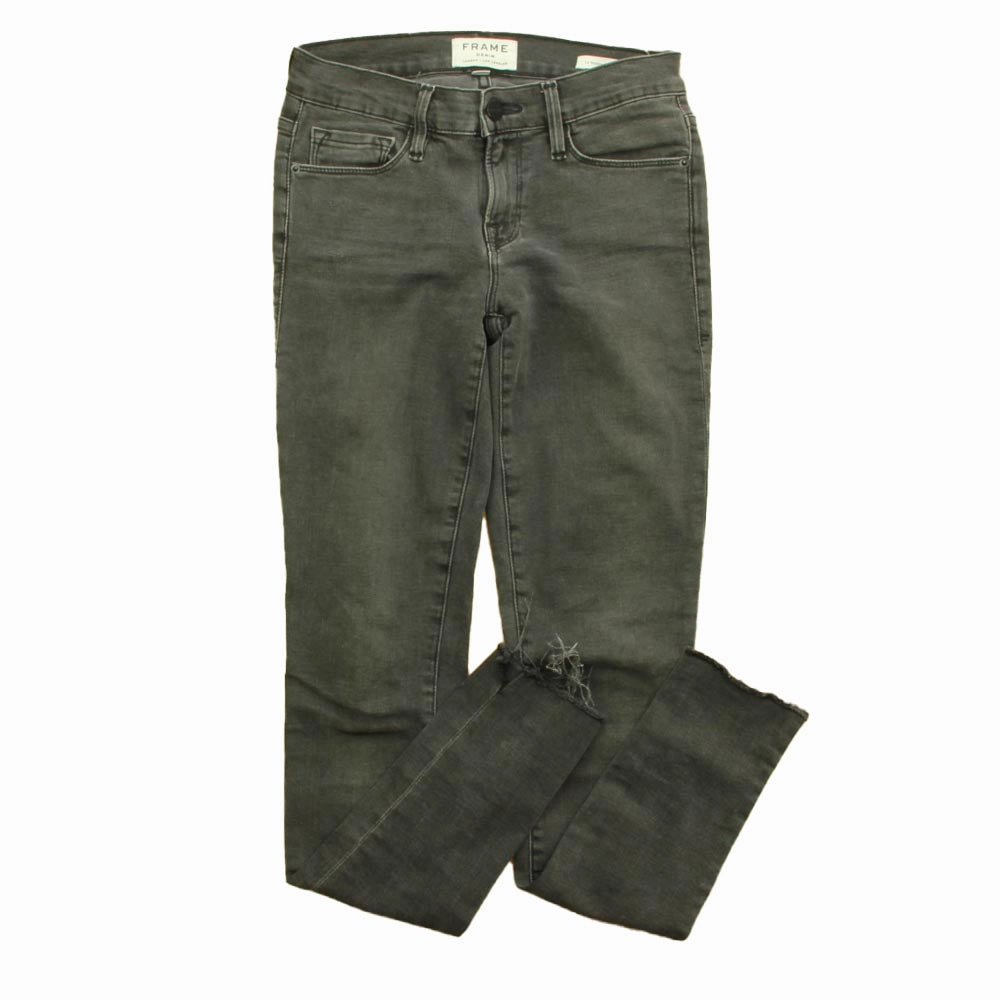 Frame Girls Black Jeans Size: Junior 25 Boys Elastic Waist Trousers