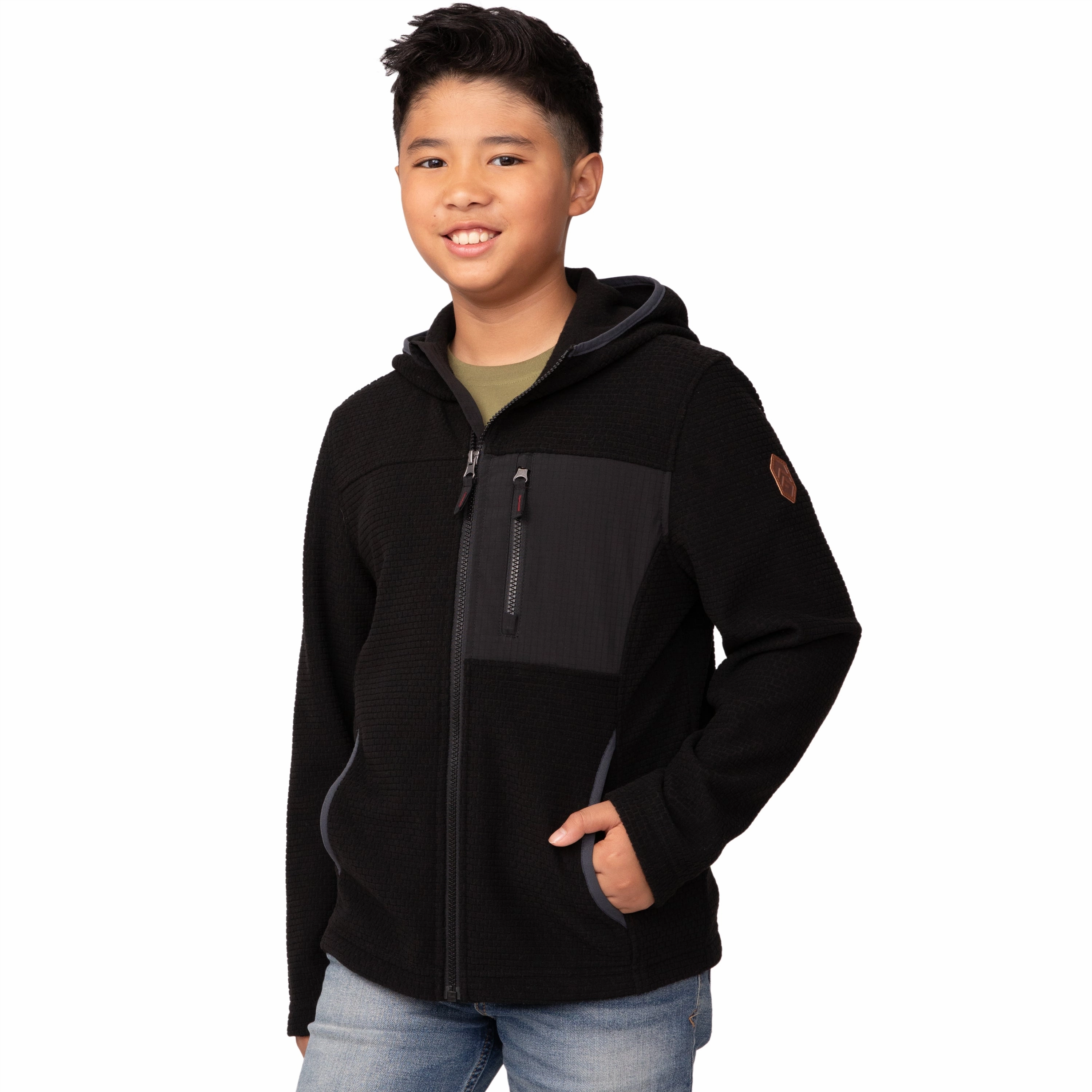 Free Country Boys' Brick Fleece Hoodie Jacket Boys Waterproof Parka