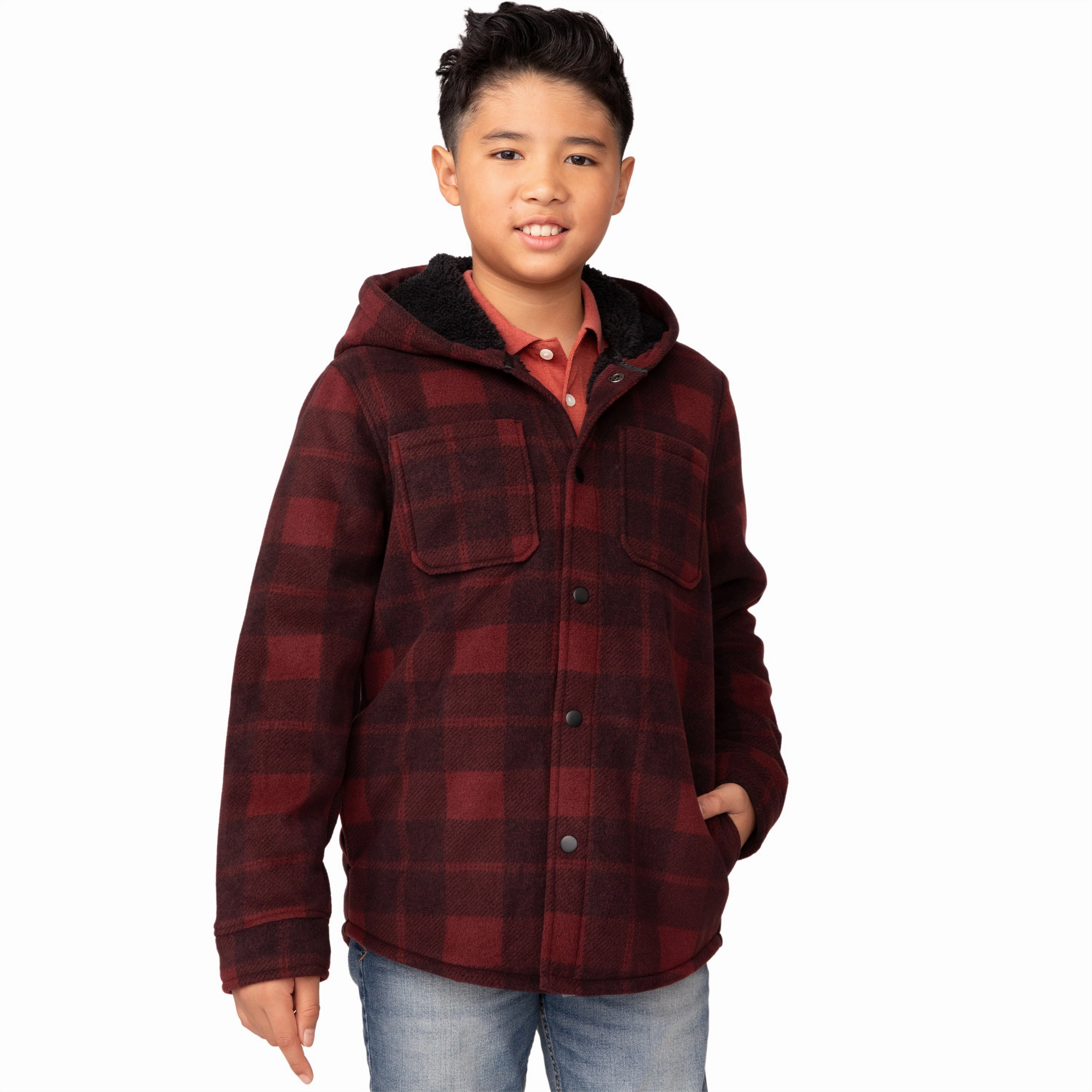 Free Country Boys' Chill Out Fleece Hoodie Jacket Boys Waterproof Parka