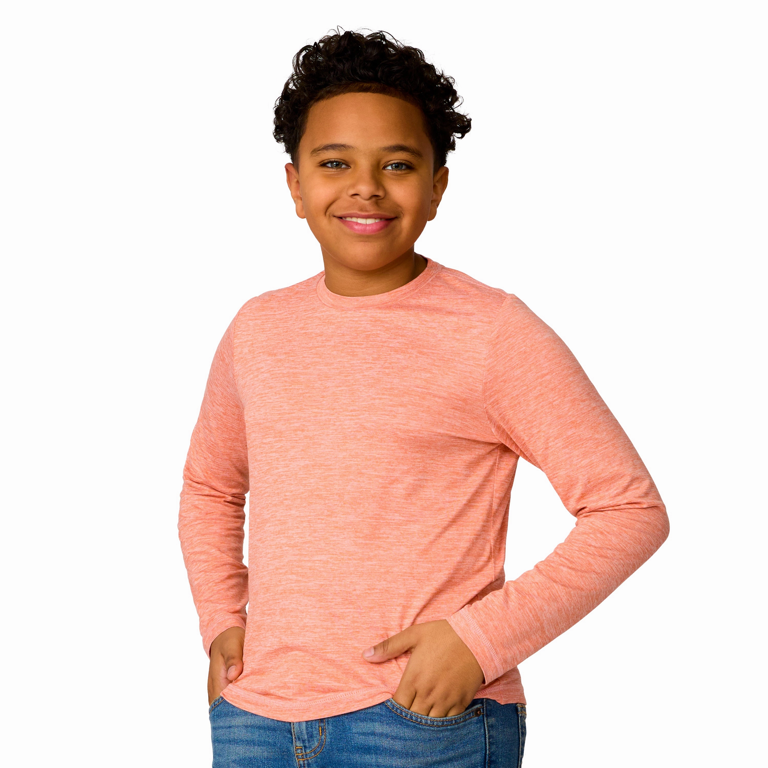 Free Country Boys' Microtech Long Sleeve Shirt graphic tees for boys, polo shirts boys