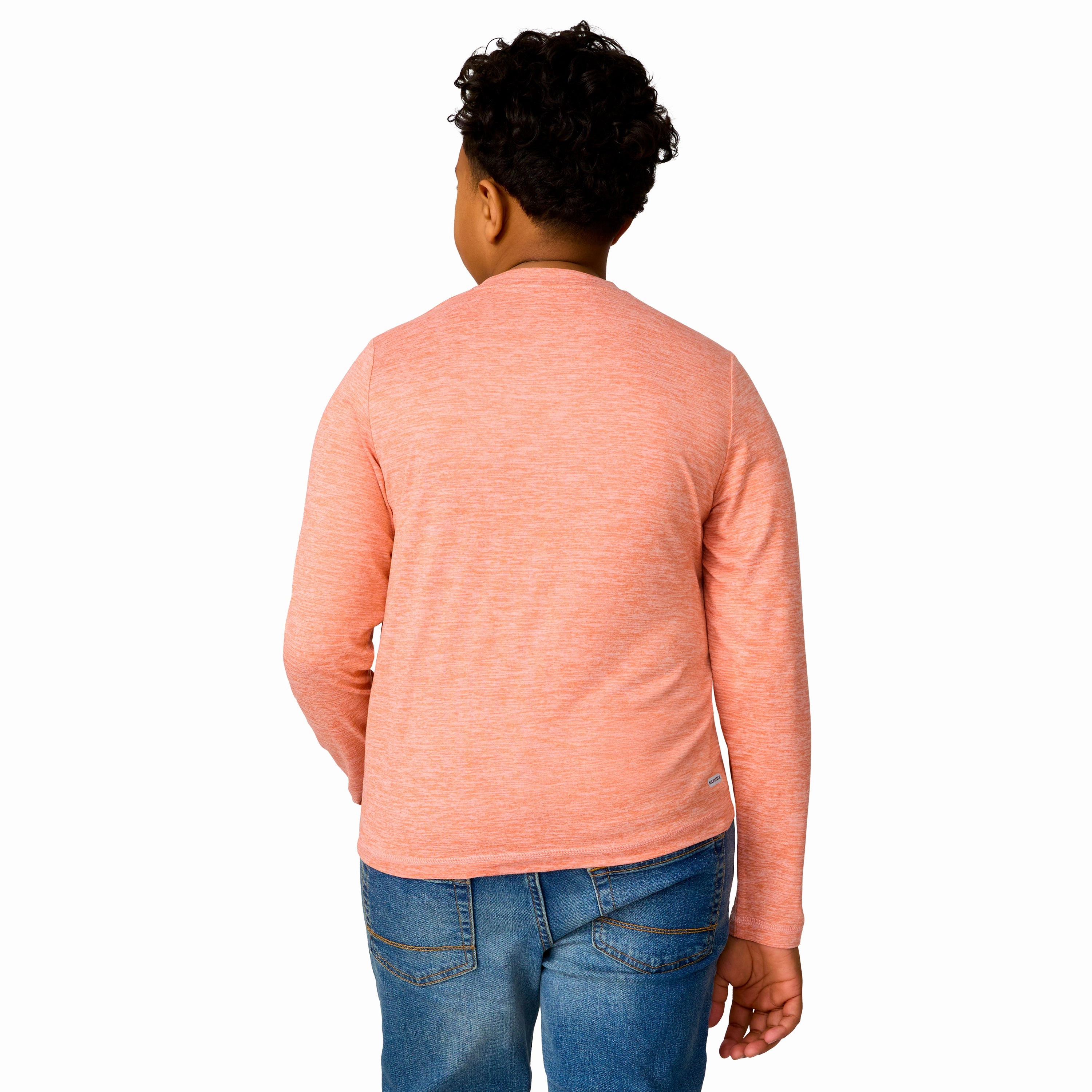 Free Country Boys' Microtech Long Sleeve Shirt Boys Henley T Shirt
