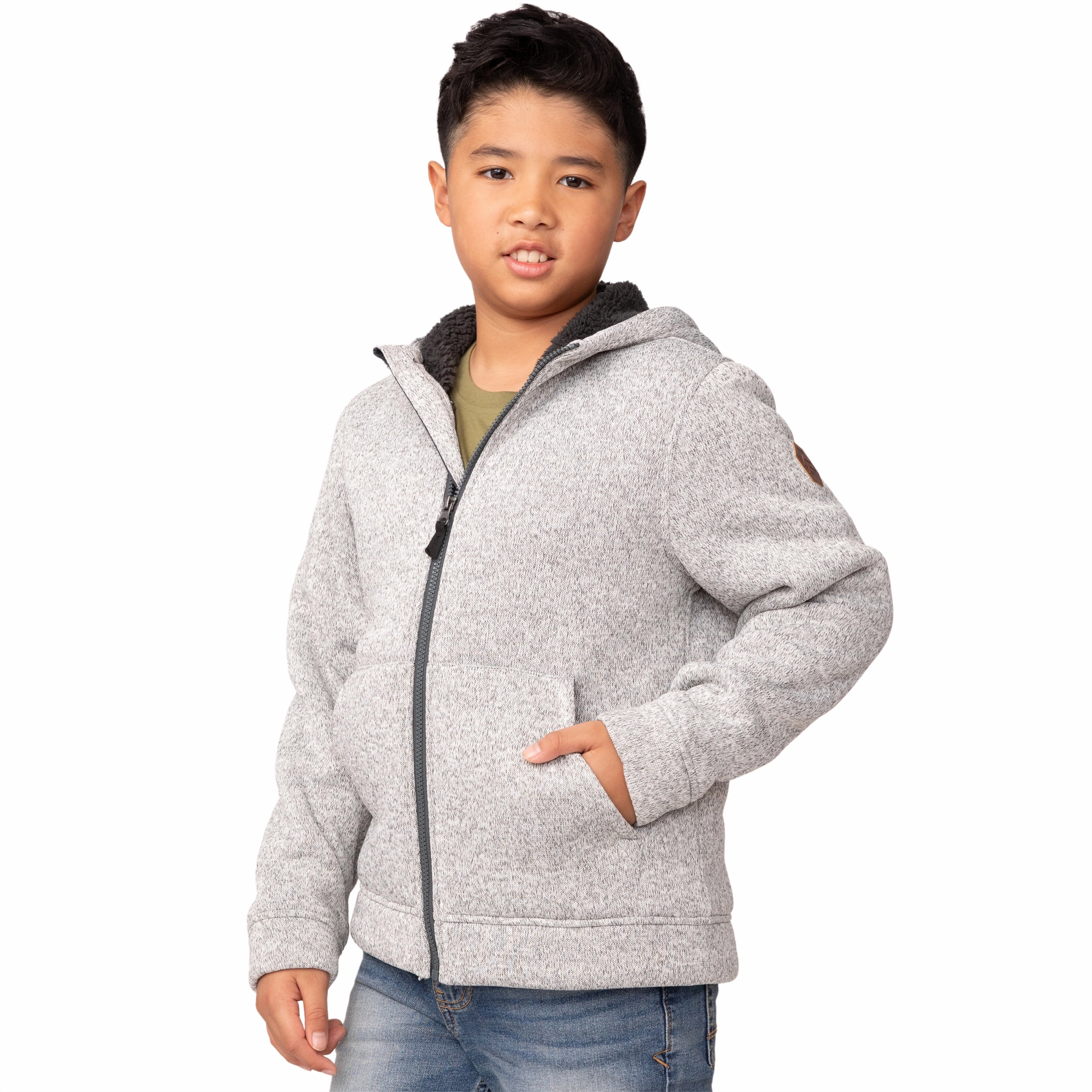 Free Country Boys' Mountain Fleece Hoodie Jacket Boys Waterproof Parka