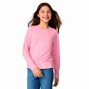 Free Country Girls' Microtech Long Sleeve Shirt ruffle tops girls, long sleeve tees girls