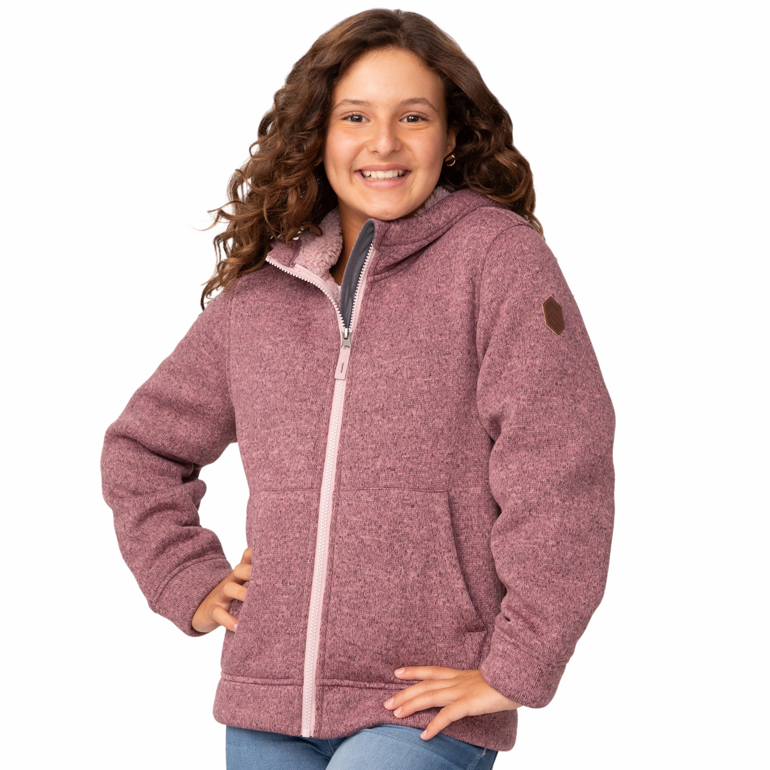 Free Country Girls' Mountain Fleece Jacket Girls Sherpa Coat