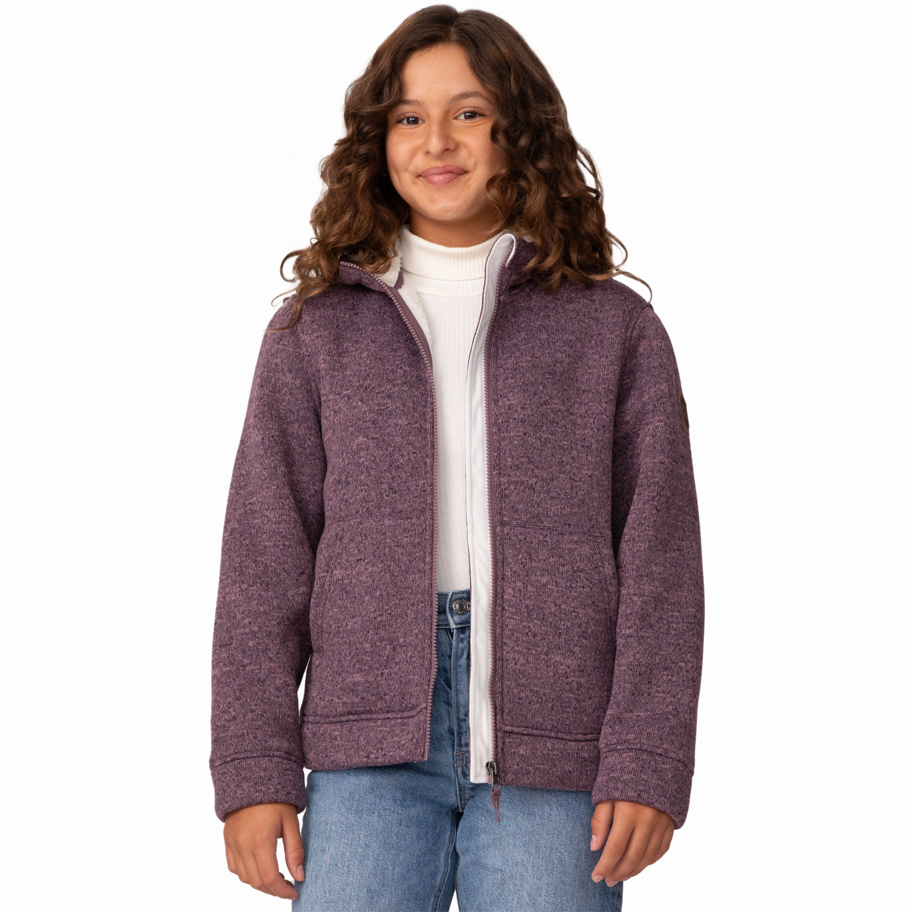 Free Country Girls' Mountain Fleece Jacket Girls Sherpa Coat