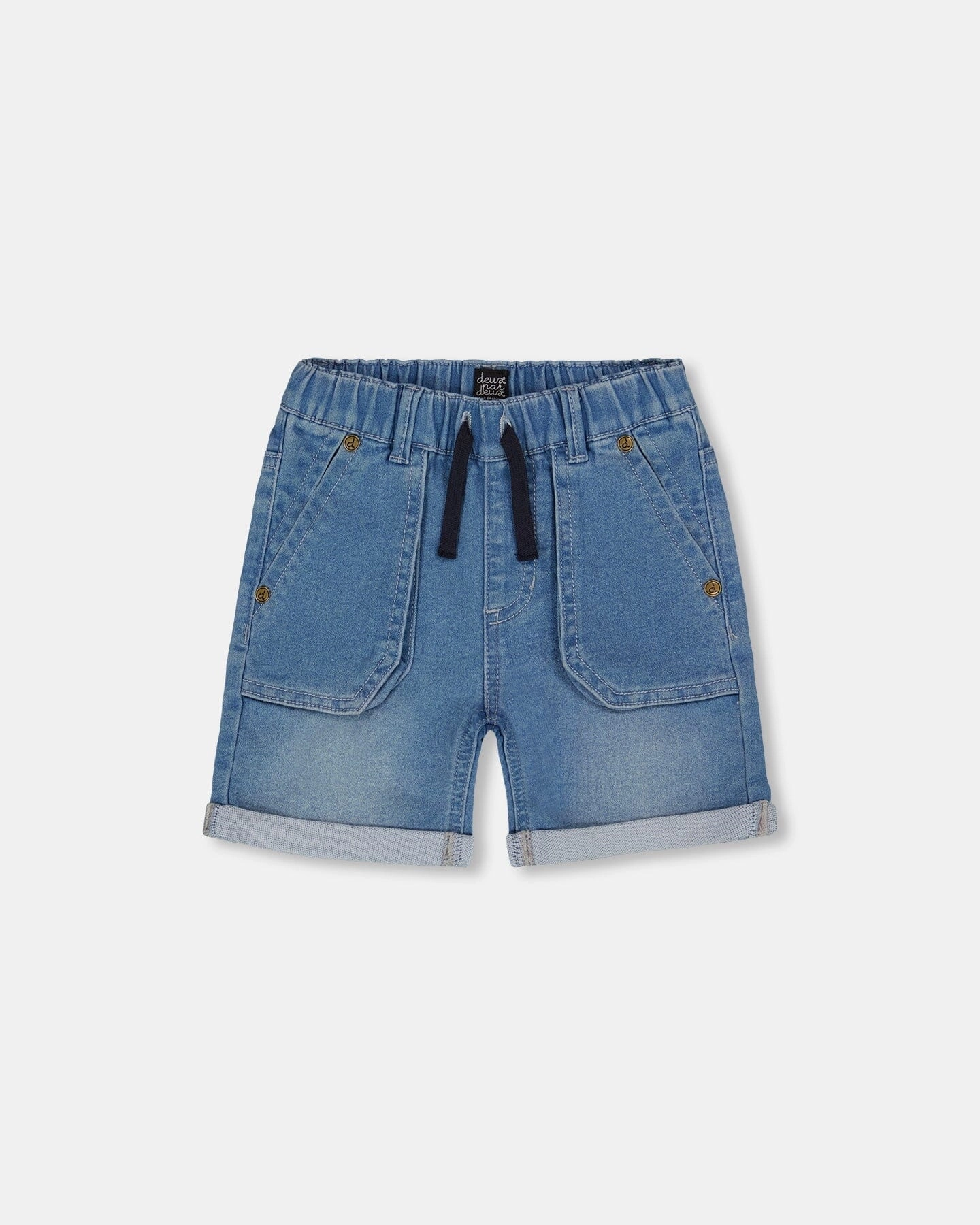 French Terry Denim Short Denim Blue boys athletic shorts, cargo shorts boys