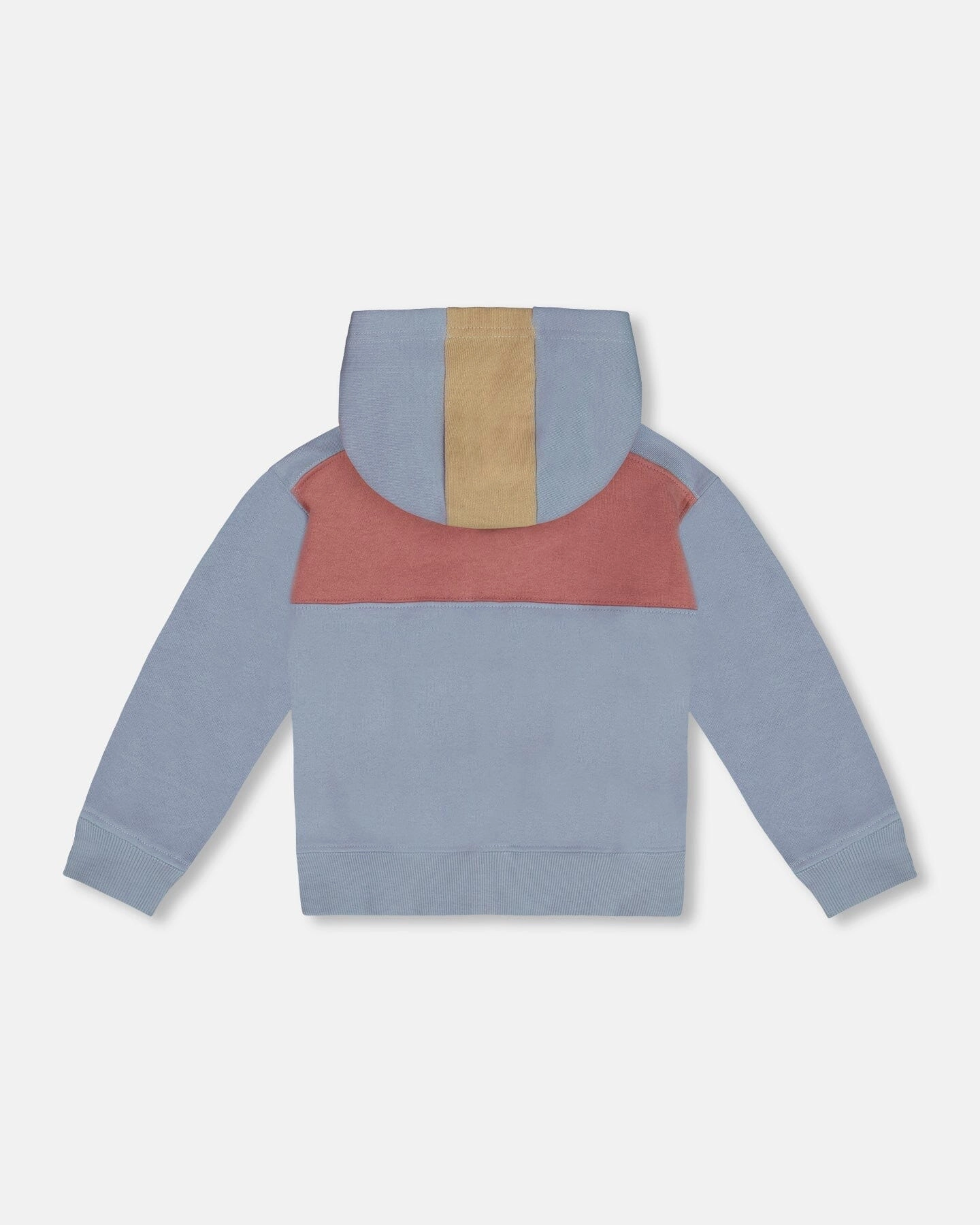 French Terry Full Zip Hoodie Sweatshirt Pale Blue And Dark Old Rose Boys Half Zip Pullover