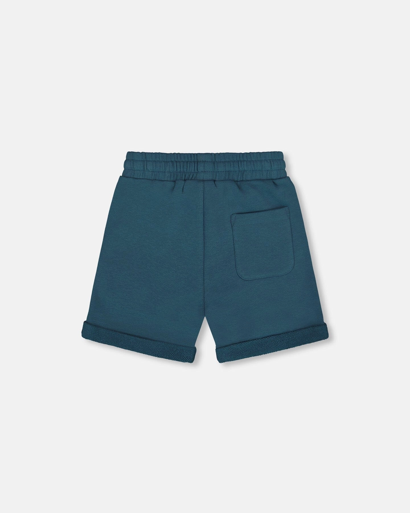 French Terry Short Teal Boys Drawstring Athletic Shorts