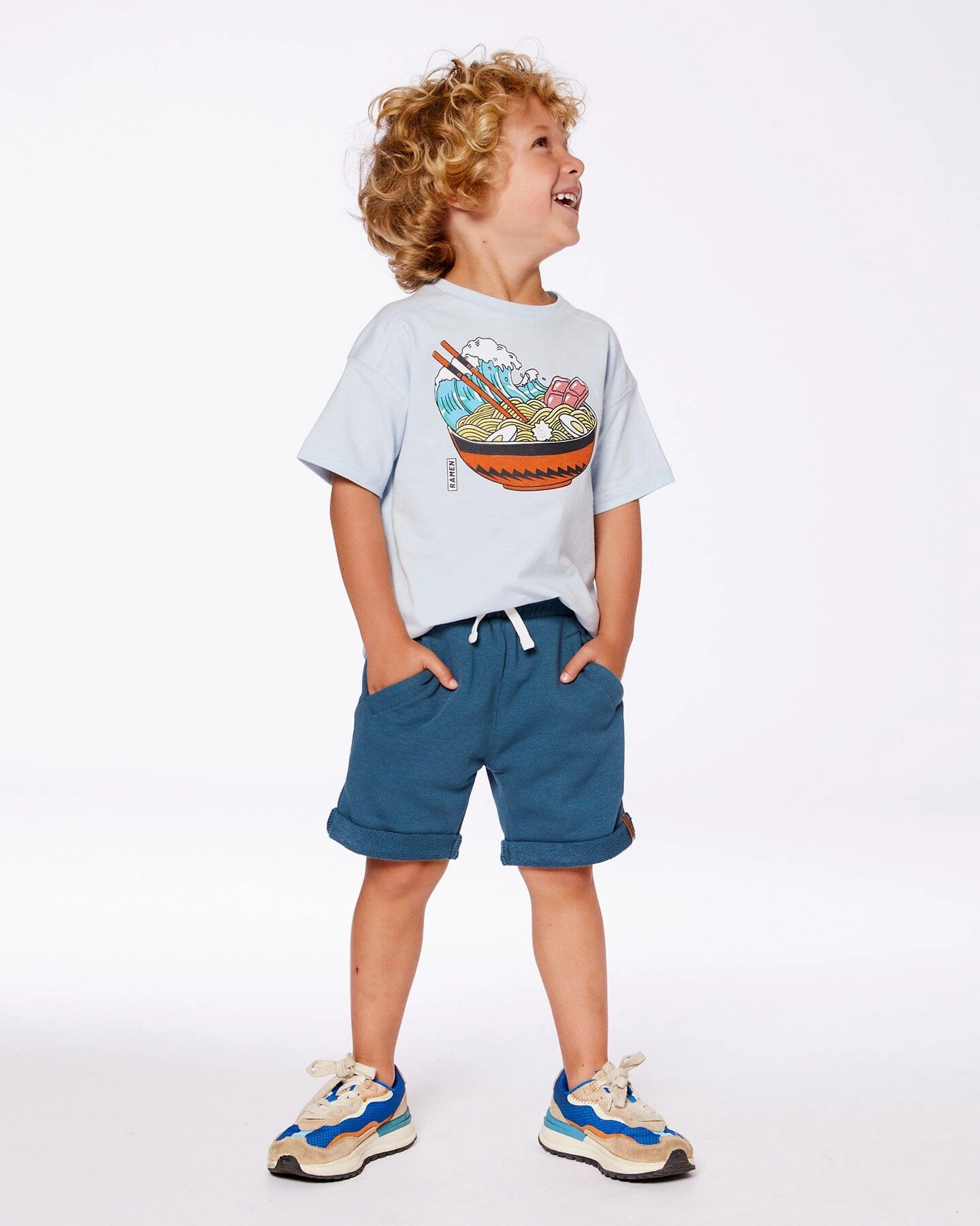 French Terry Short Teal Boys Drawstring Athletic Shorts