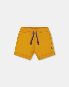 French Terry Short Vibrant Orange boys athletic shorts, cargo shorts boys