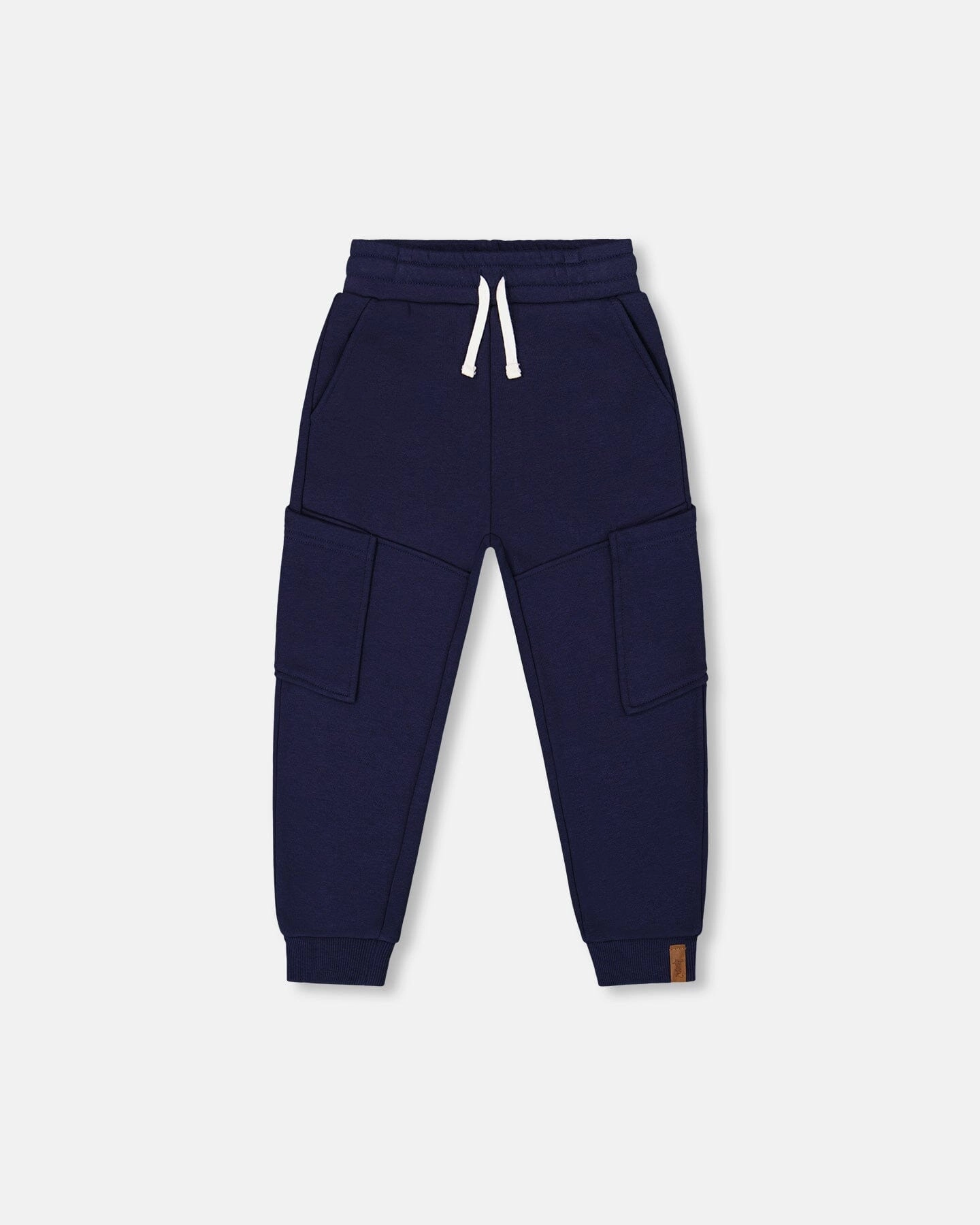 French Terry Sweatpants With Side Pockets Navy Blue boys jogger pants, school uniform pants boys