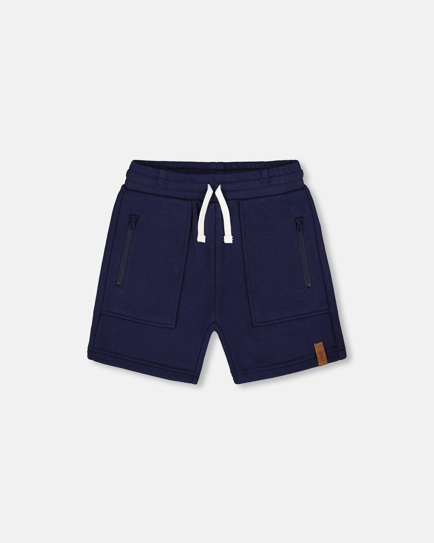 French Terry Zip Pocket Shorts Navy Blue boys athletic shorts, cargo shorts boys