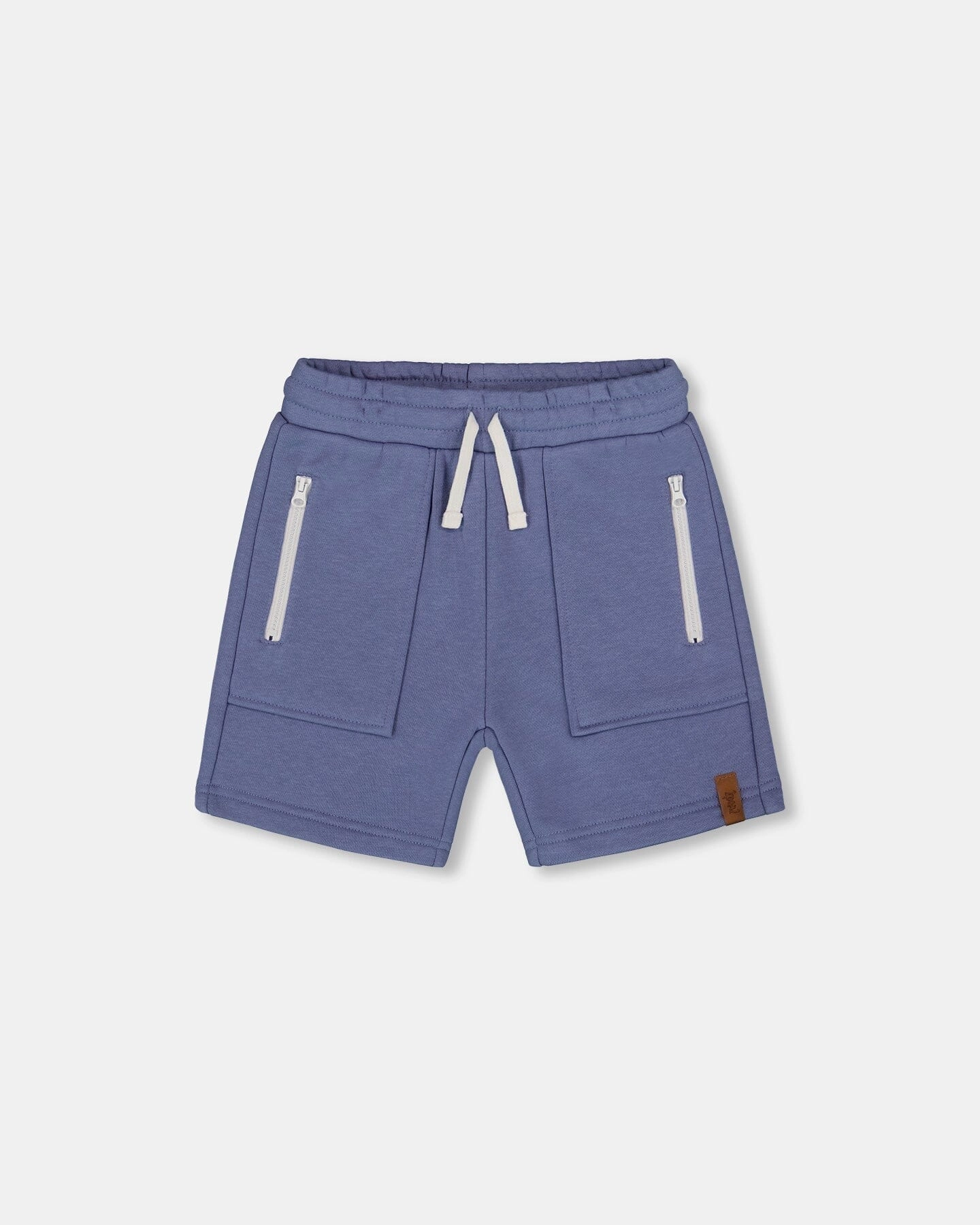 French Terry Zip Pocket Shorts Pale Mauve Blue boys athletic shorts, cargo shorts boys