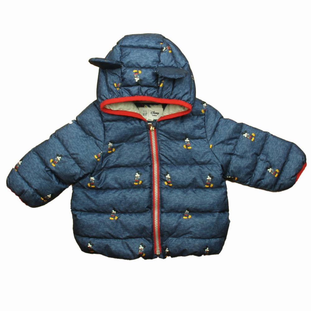 Gap Boys Blue Mickey Winter Coat Boys Waterproof Parka