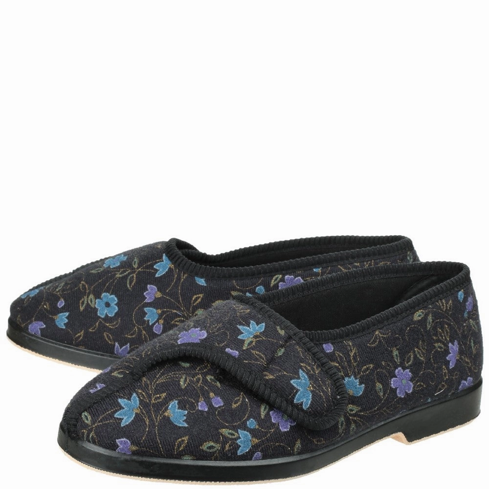 GBS Wilma Ladies Wide Fit Slipper Women's Sneakers Casual Walking Shoes
