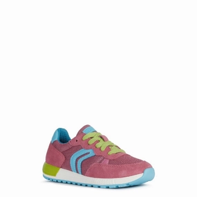 Geox J Alben Girl B Lace Up Trainer Kids Tennis Shoes,Toddler Athletic Shoes,Youth Casual Shoes