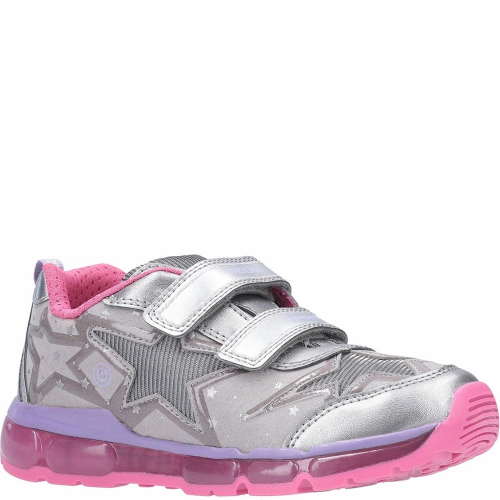 Geox J Android Girl B Touch Fastening Trainer Kids Tennis Shoes,Toddler Athletic Shoes,Youth Casual Shoes