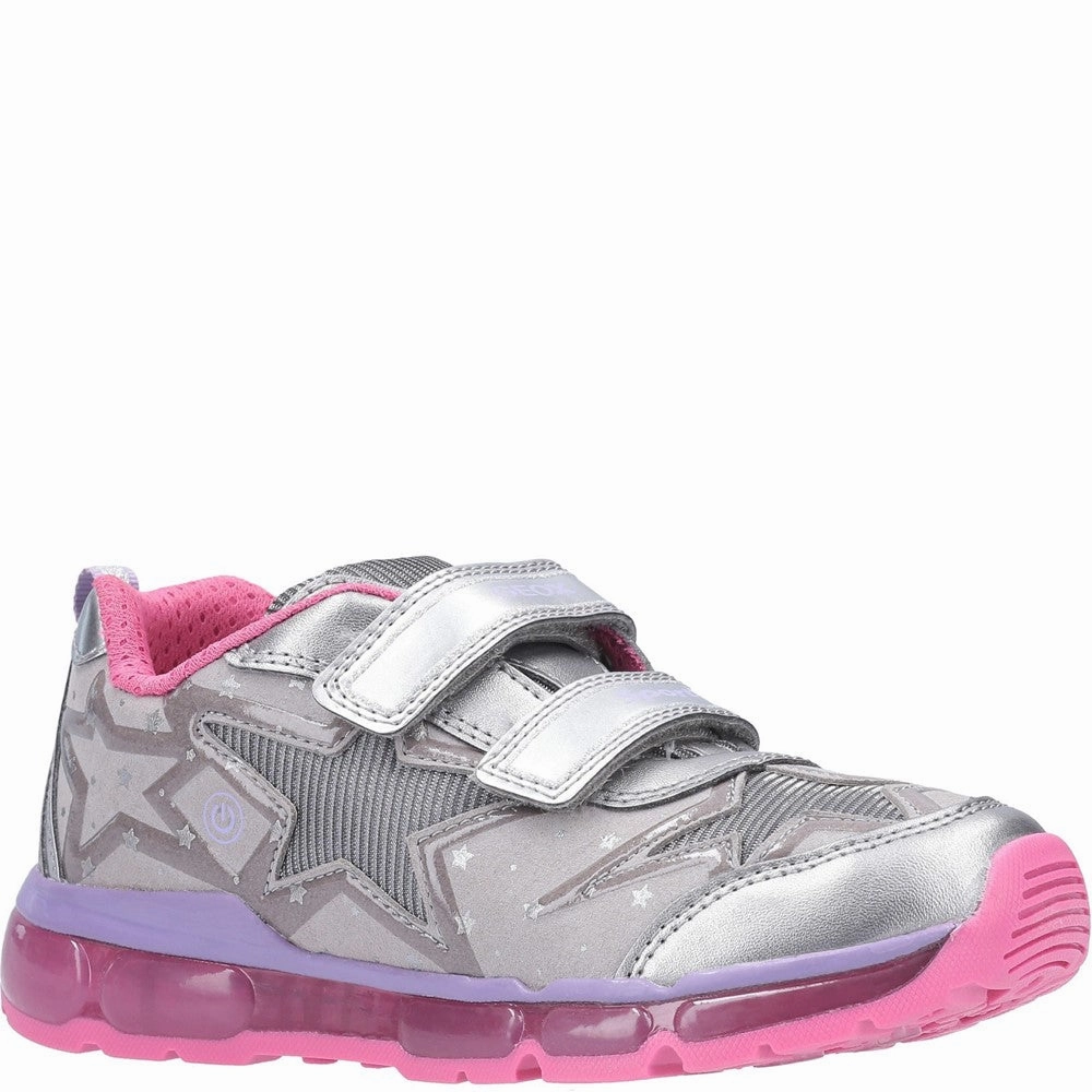 Geox J Android Girl B Touch Fastening Trainer Kids Tennis Shoes,Toddler Athletic Shoes,Youth Casual Shoes