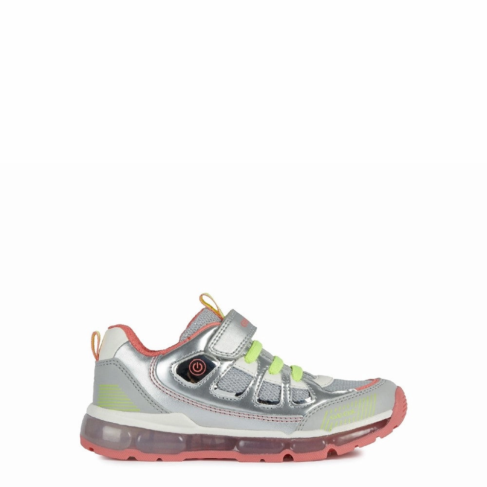 Geox J Android Girl C Lace up and Touch Fastening Trainer Girls Sneakers Girls Running Shoes