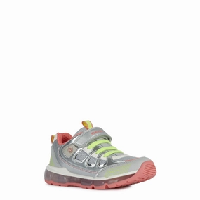 Geox J Android Girl C Lace up and Touch Fastening Trainer Kids Tennis Shoes,Toddler Athletic Shoes,Youth Casual Shoes