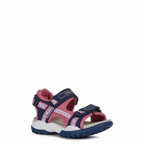 Geox J Borealis Girl A Touch Fastening Sandal Kids Tennis Shoes,Toddler Athletic Shoes,Youth Casual Shoes