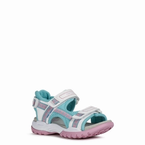 Geox J Borealis Girl A Touch Fastening Sandal Kids Tennis Shoes,Toddler Athletic Shoes,Youth Casual Shoes