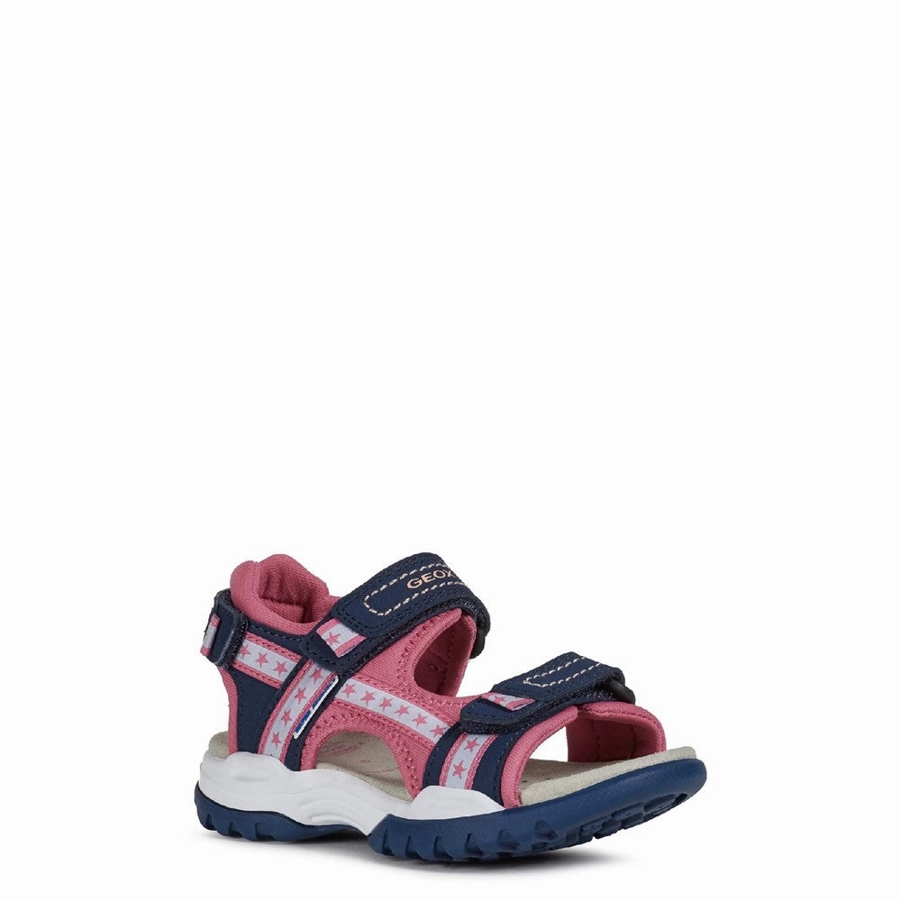 Geox J Borealis Girl A Touch Fastening Sandal Kids Tennis Shoes,Toddler Athletic Shoes,Youth Casual Shoes
