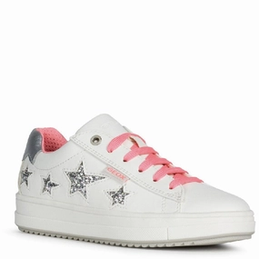Geox J Rebecca Girl B Lace Up Trainer Kids Tennis Shoes,Toddler Athletic Shoes,Youth Casual Shoes