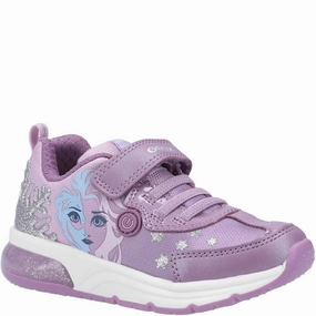 Geox J Spaceclub Girl D FROZEN Touch Fastening Trainer Kids Tennis Shoes,Toddler Athletic Shoes,Youth Casual Shoes