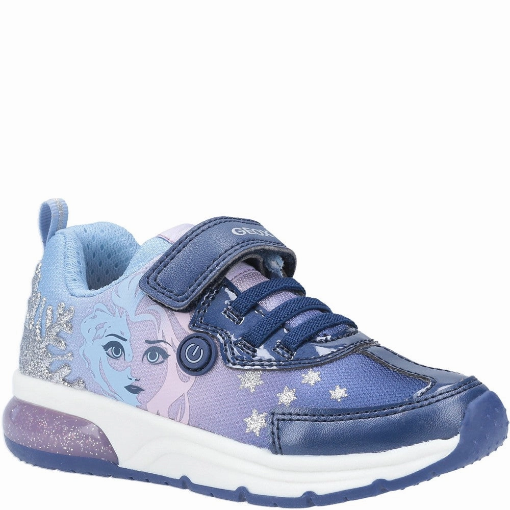 Geox J Spaceclub Girl D FROZEN Touch Fastening Trainer Kids Tennis Shoes,Toddler Athletic Shoes,Youth Casual Shoes