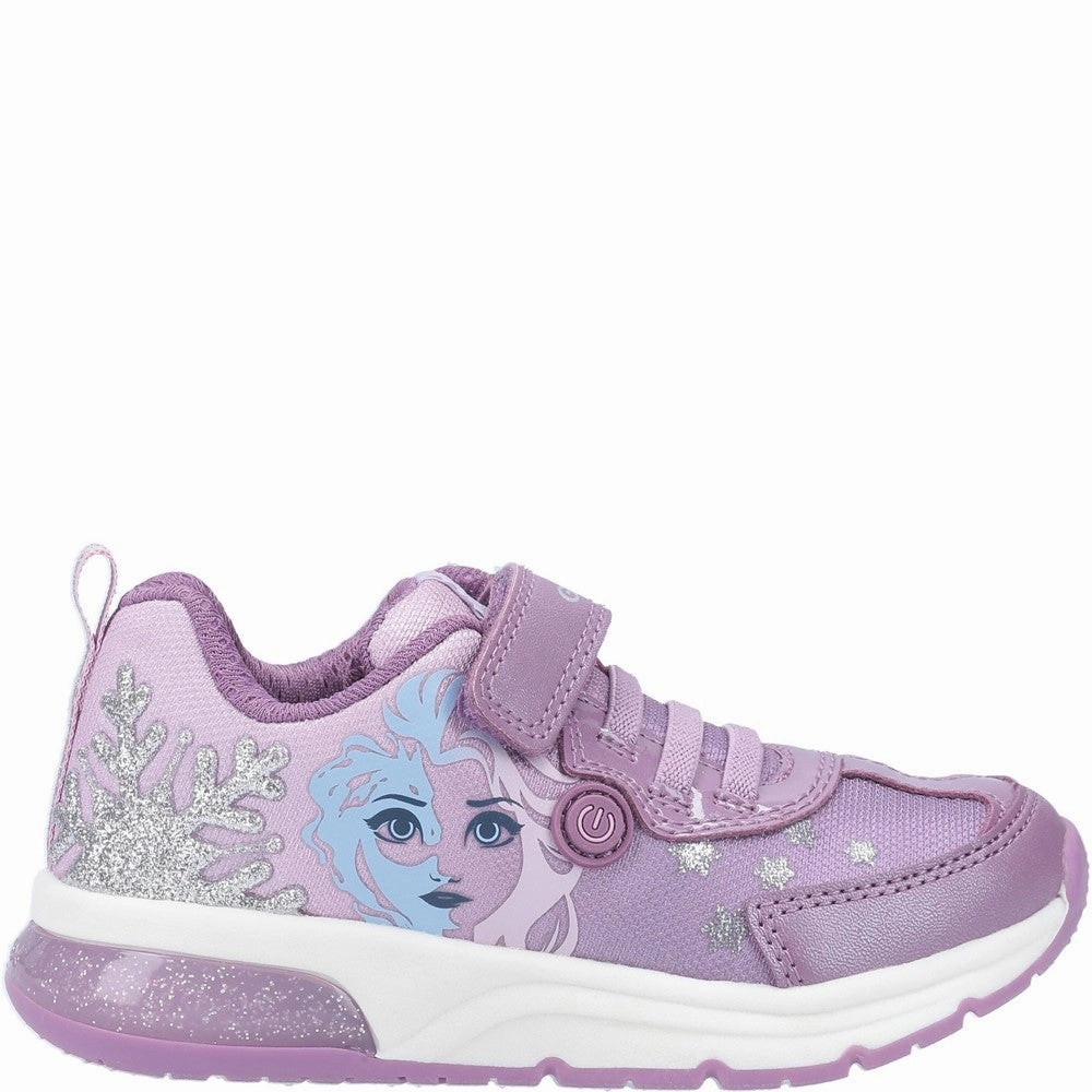 Geox J Spaceclub Girl D FROZEN Touch Fastening Trainer Girls Sneakers Girls Running Shoes