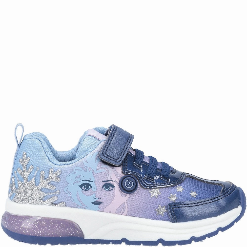Geox J Spaceclub Girl D FROZEN Touch Fastening Trainer Girls Sneakers Girls Running Shoes