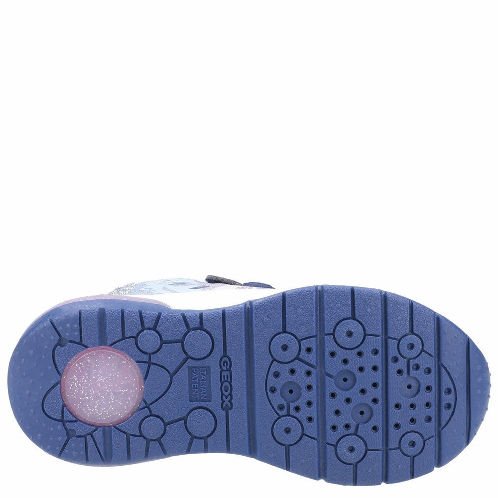 Geox J Spaceclub Girl D FROZEN Touch Fastening Trainer Girls Sneakers Girls Running Shoes