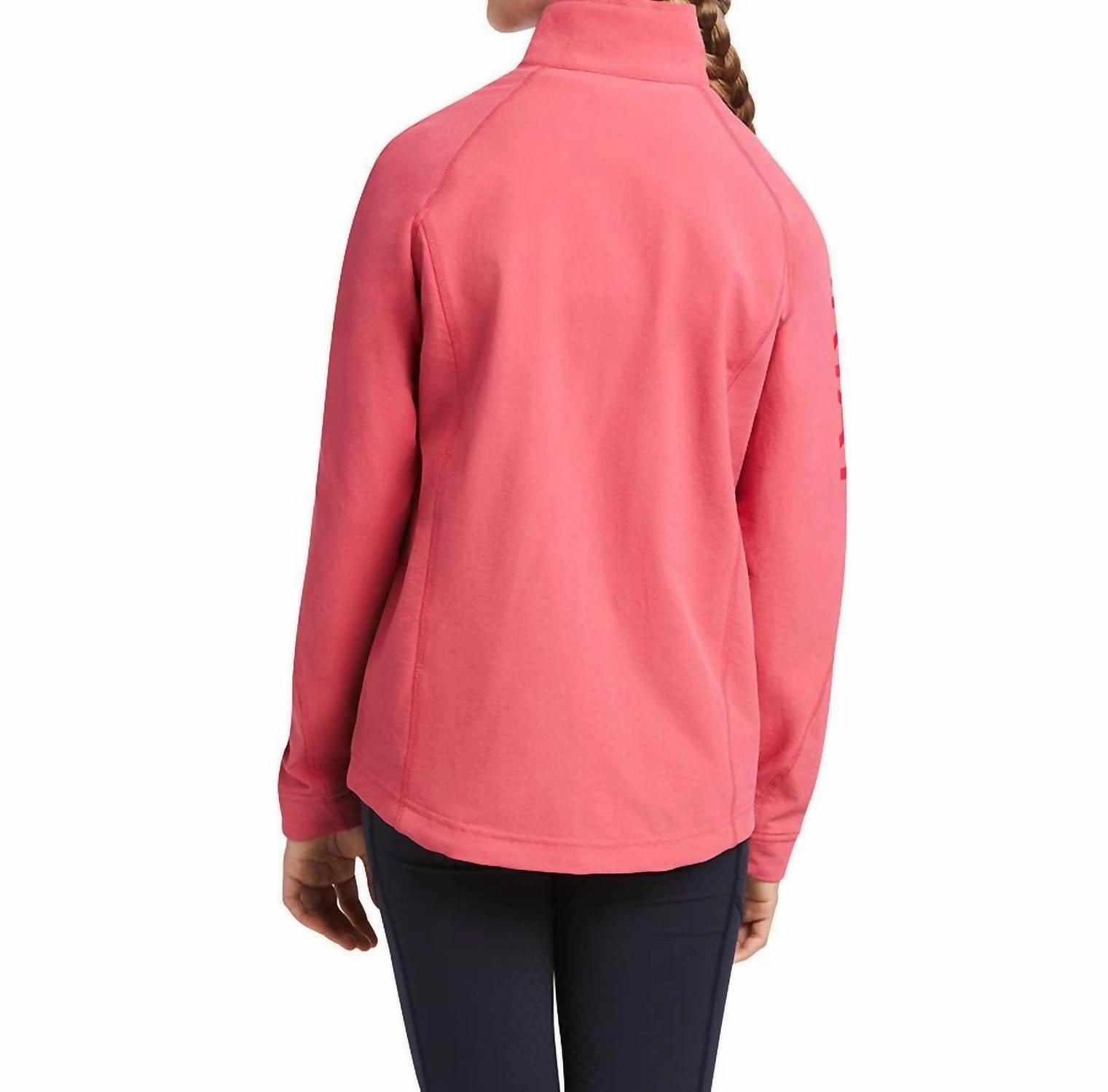 Girl's Agile Soft Shell Jacket In Party Punch Girls Sherpa Coat