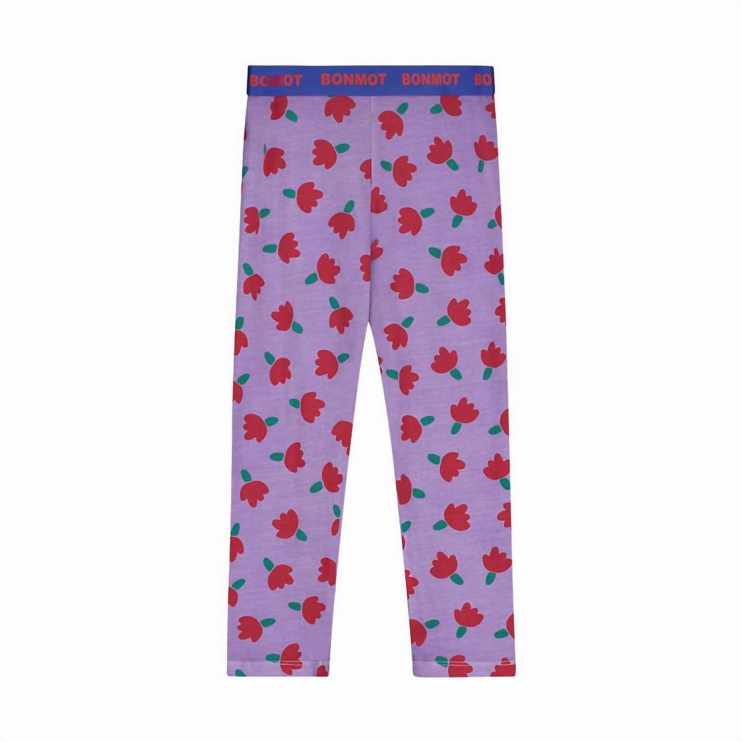 Girl's Allover Flowers Legging In Mallow leggings girls, wide leg pants girls