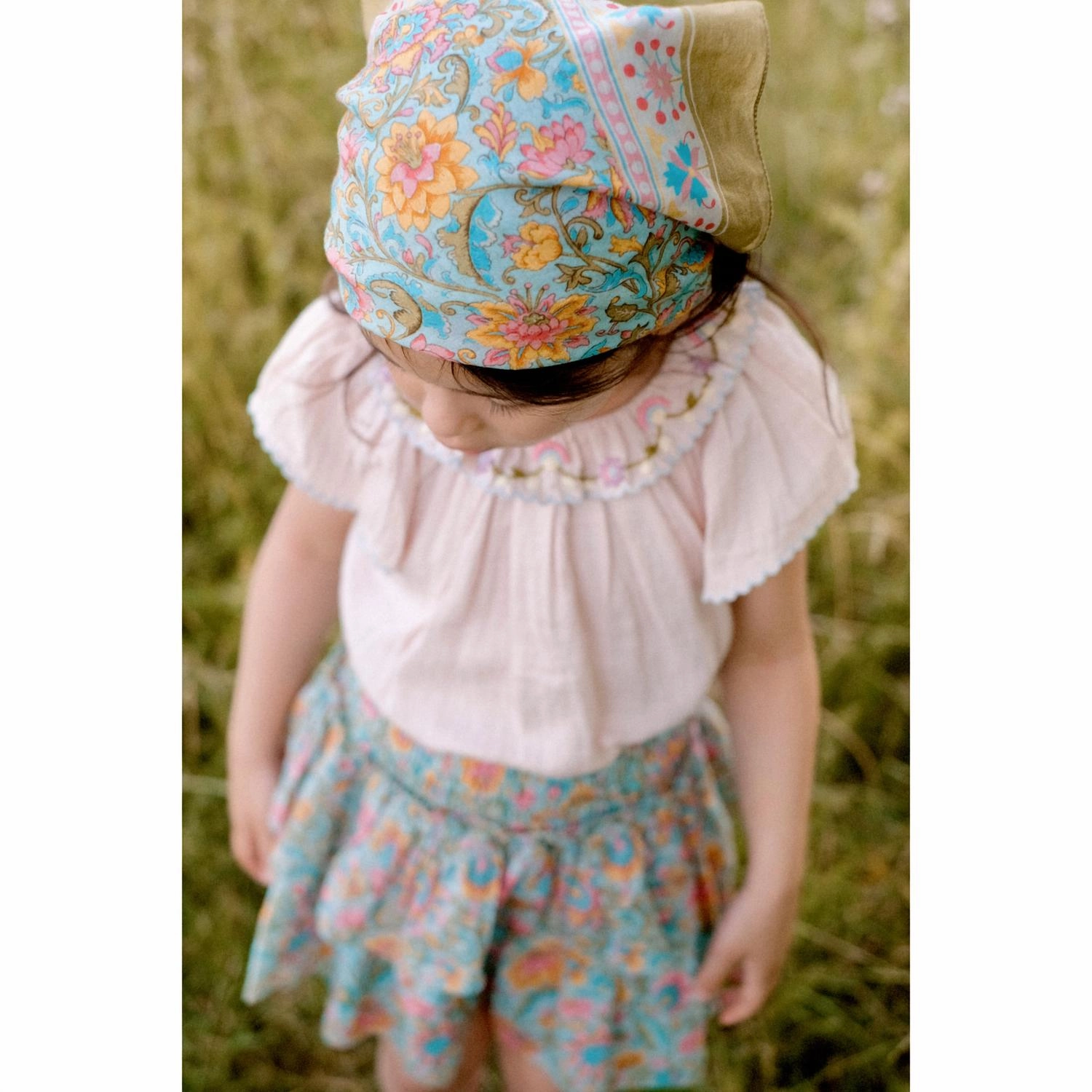 Girl's Antoinette Double Gauze Blouse In Pink Girls Tunic Top
