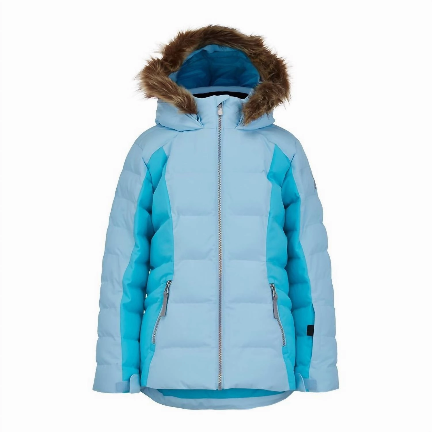 Girl's Atlas Synthetic Skiable Down Jacket In Frost girls trench coats, waterproof jackets girls