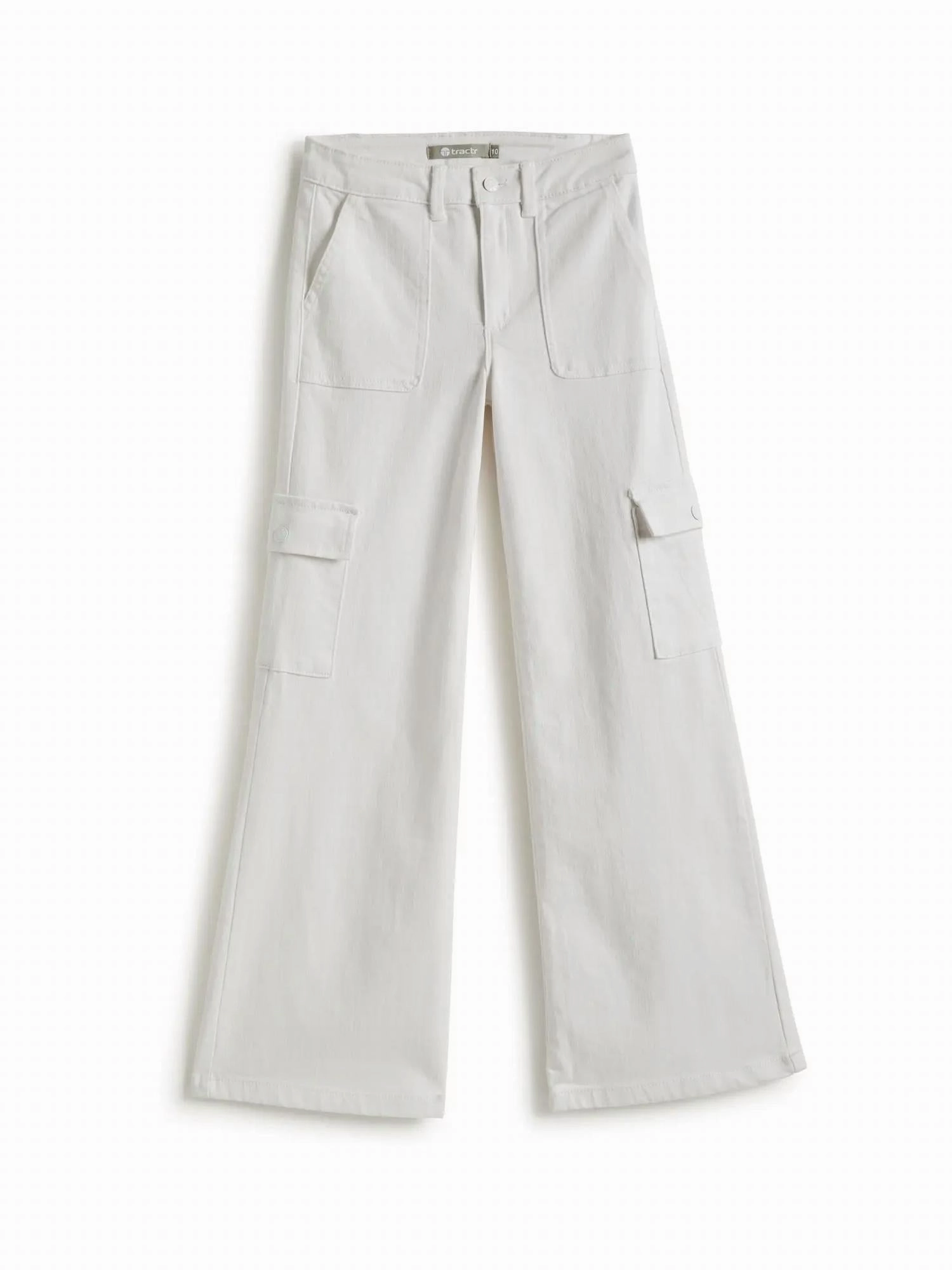 Girl's Cargo Pocket Jeans In White Girls Ripped Skinny Jeans