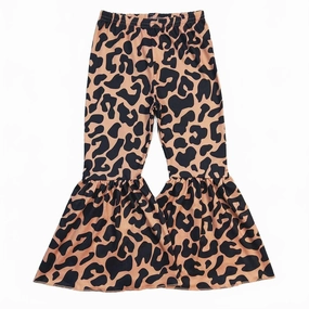 Girl's Cheetah Print Pants In Brown girls bermuda shorts, bike shorts girls