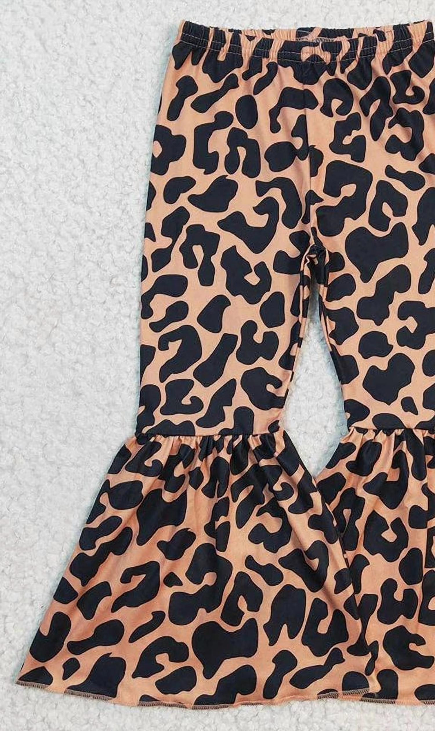 Girl's Cheetah Print Pants In Brown Girls Scallop Hem Shorts