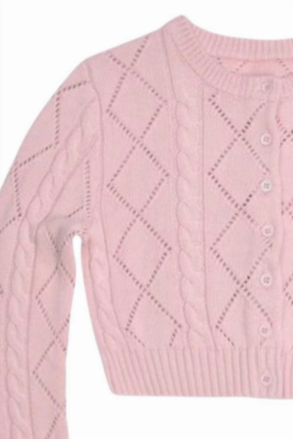Girl's Claire Cardigan In Pink Girls Tunic Top
