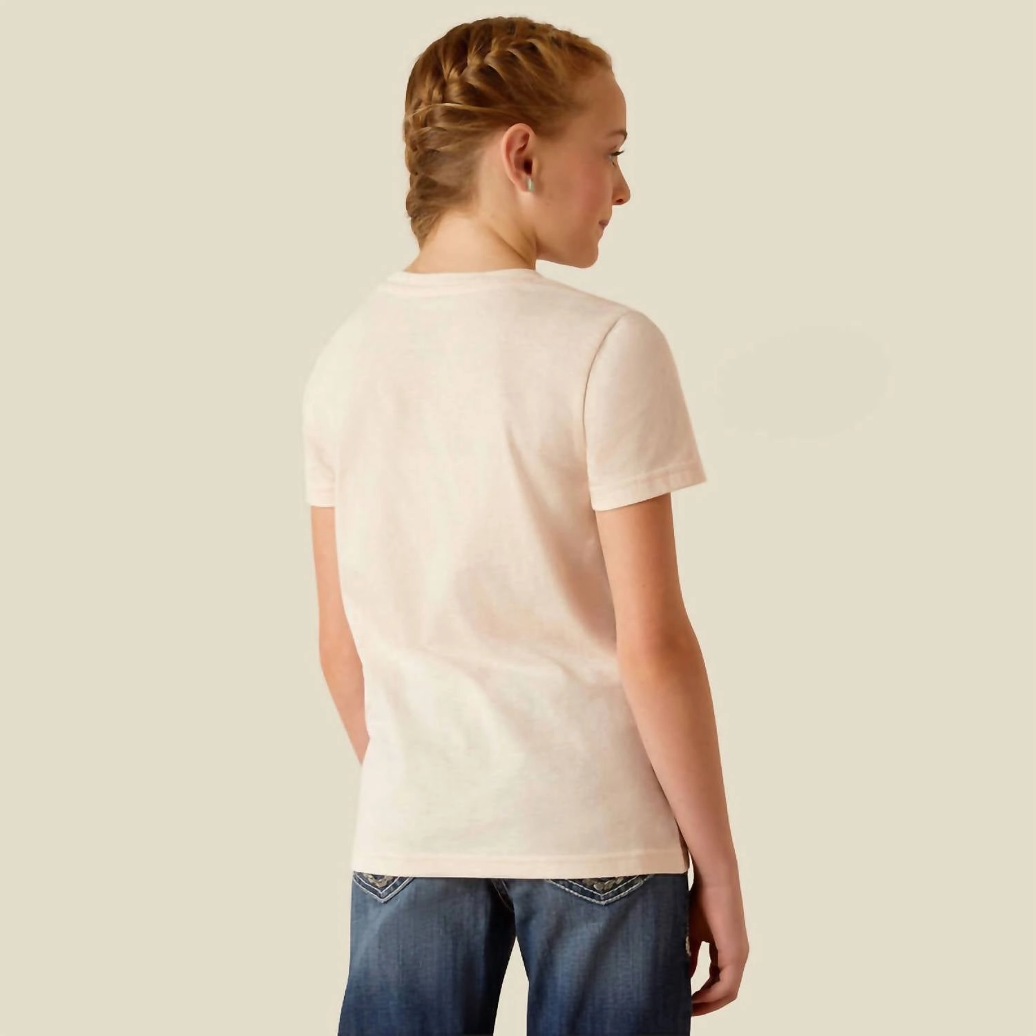 Girl's Cowboy T-Shirt In Pink Girls Tunic Top