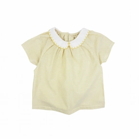 Girl's Embroidered Top In Sun Stripe ruffle tops girls, long sleeve tees girls