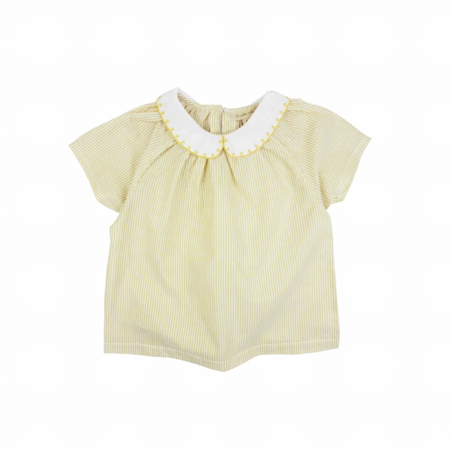 Girl's Embroidered Top In Sun Stripe ruffle tops girls, long sleeve tees girls