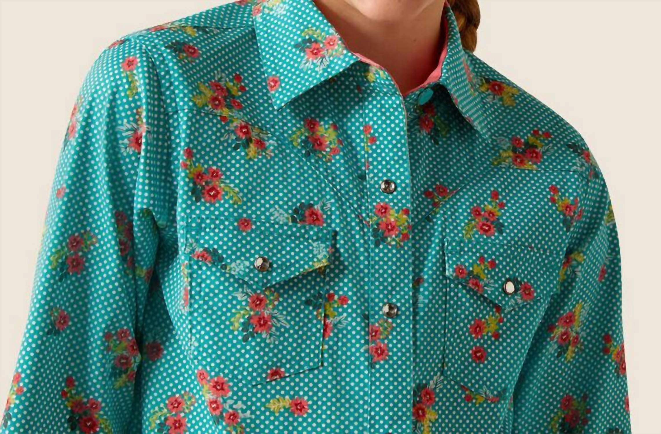 Girl's Esmerelda Shirt In Turquoise Girls Tunic Top