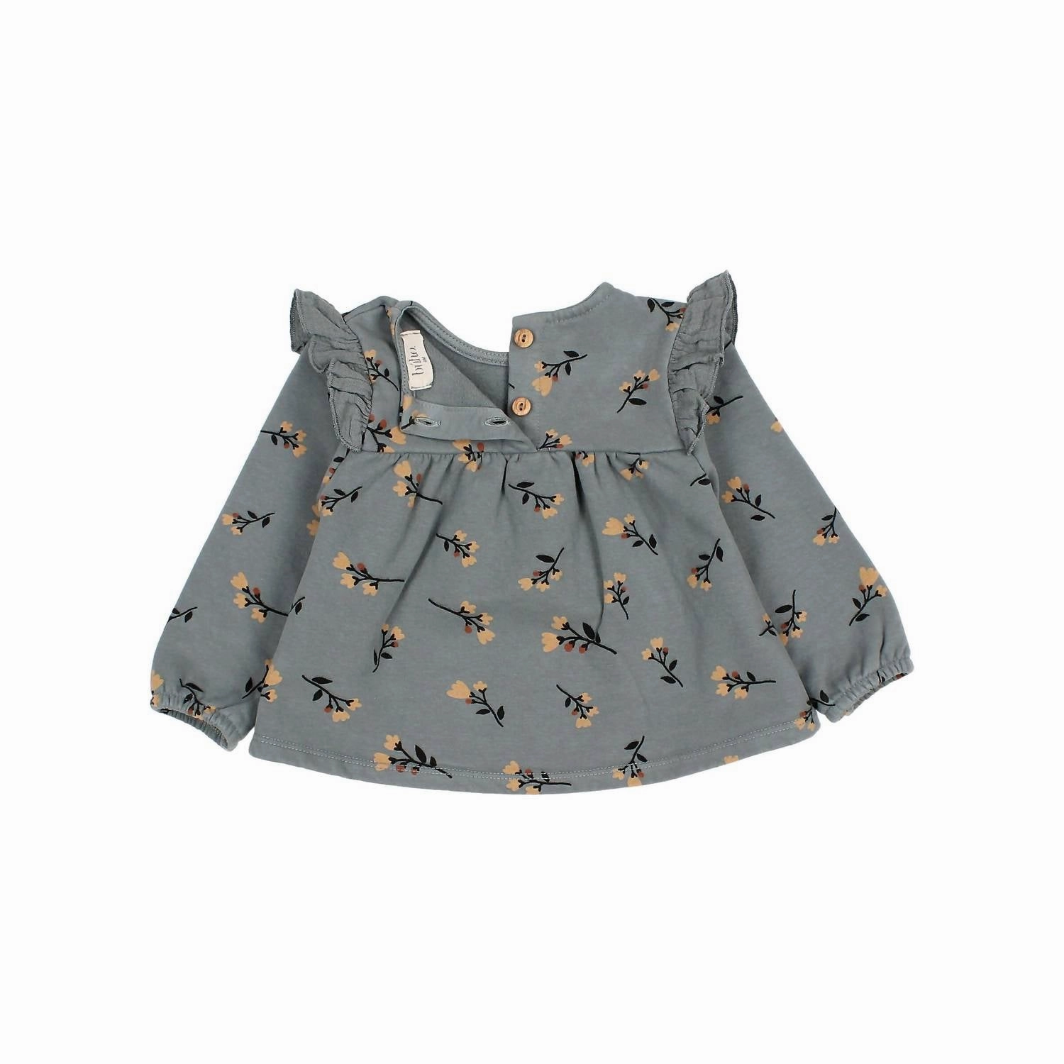 Girl's Folk Flower Sweatshirt In Elephant Girls Tunic Top