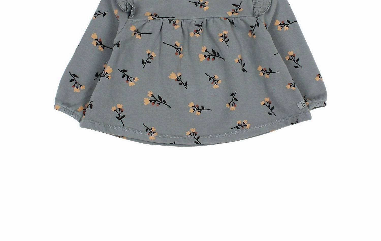 Girl's Folk Flower Sweatshirt In Elephant ruffle tops girls, long sleeve tees girls