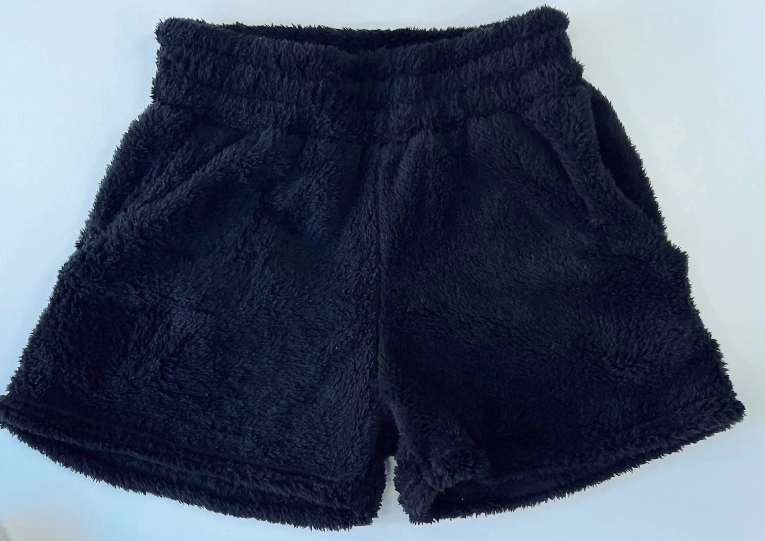 Girl's Fuzzy Short In Black girls bermuda shorts, bike shorts girls