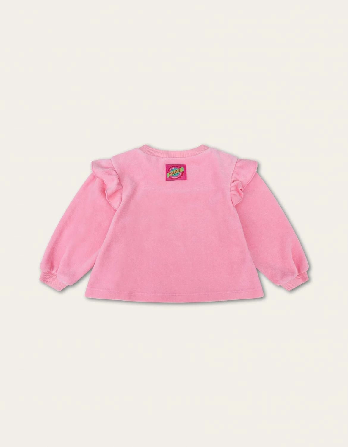 Girl's Hoppy Sweater In Pink Velvet Girls Tunic Top