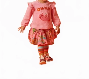 Girl's Hoppy Sweater In Pink Velvet ruffle tops girls, long sleeve tees girls